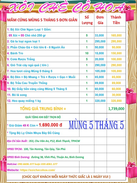 cúng mùng 5 tháng 5